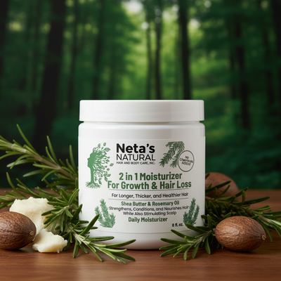 Neta's Natural 2 in 1 Moisturizer for Growth & Hair Loss - Deep Forest Green