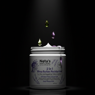 Neta's Natural 2 in 1 Shea Butter Moisturizer - Bold Black Dramatic
