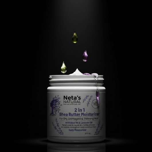 Neta's Natural 2 in 1 Shea Butter Moisturizer - Bold Black Dramatic