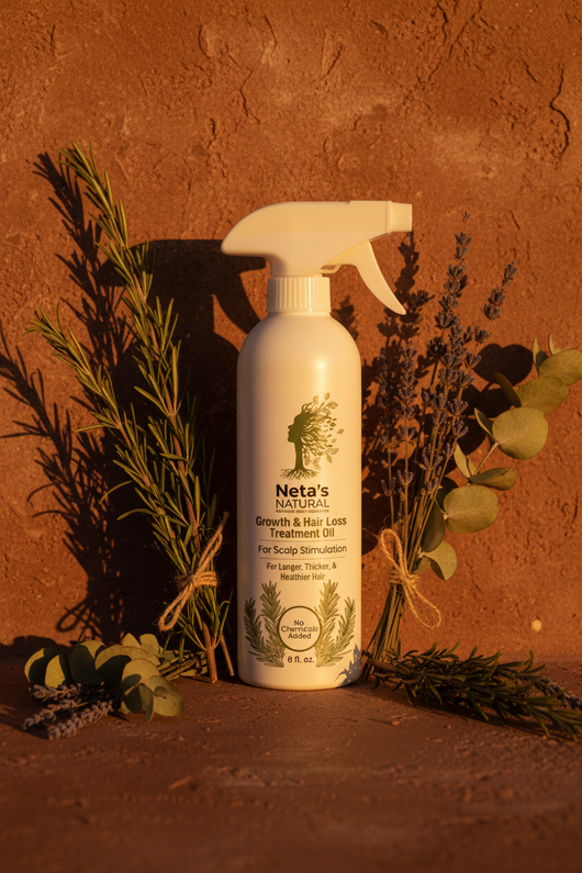 Neta's Natural Growth & Hair Loss Treatment Oil - Warm Golden Apothecary