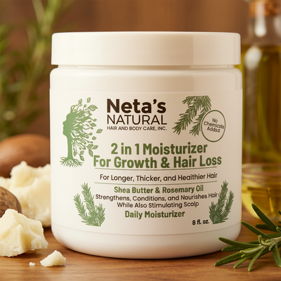 Neta's Natural 2 in 1 Moisturizer for Growth & Hair Loss - Warm Golden Apothecary